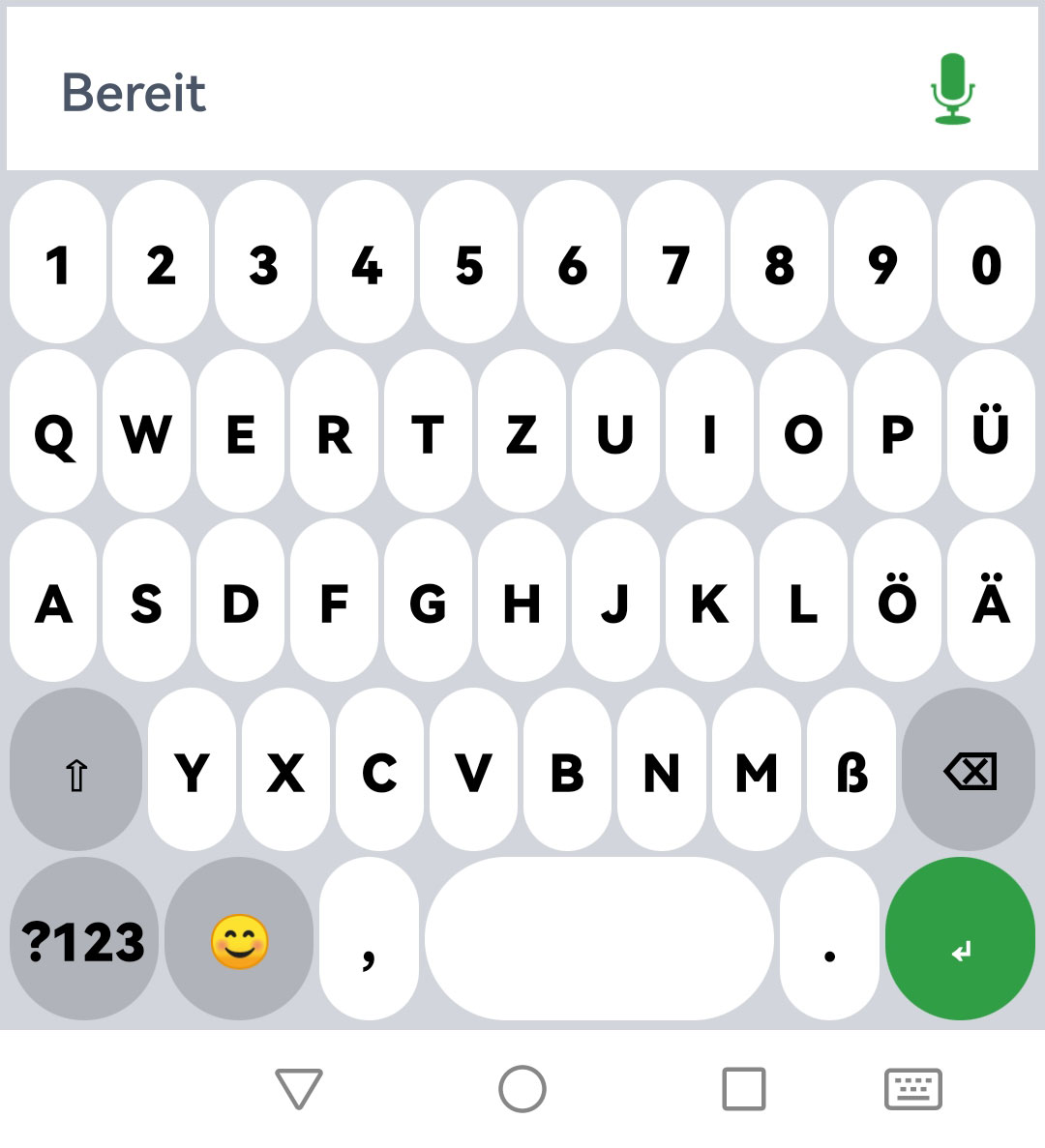 Tastatur Großbuchstaben
